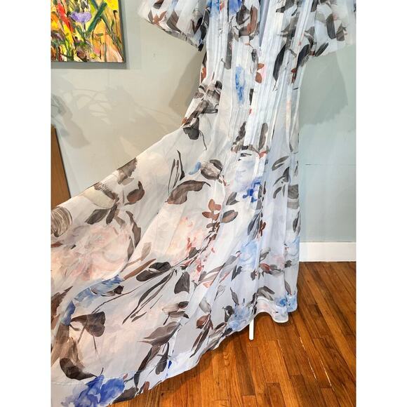 Aje Blue Floral Midi Dress - Picture 12 of 13